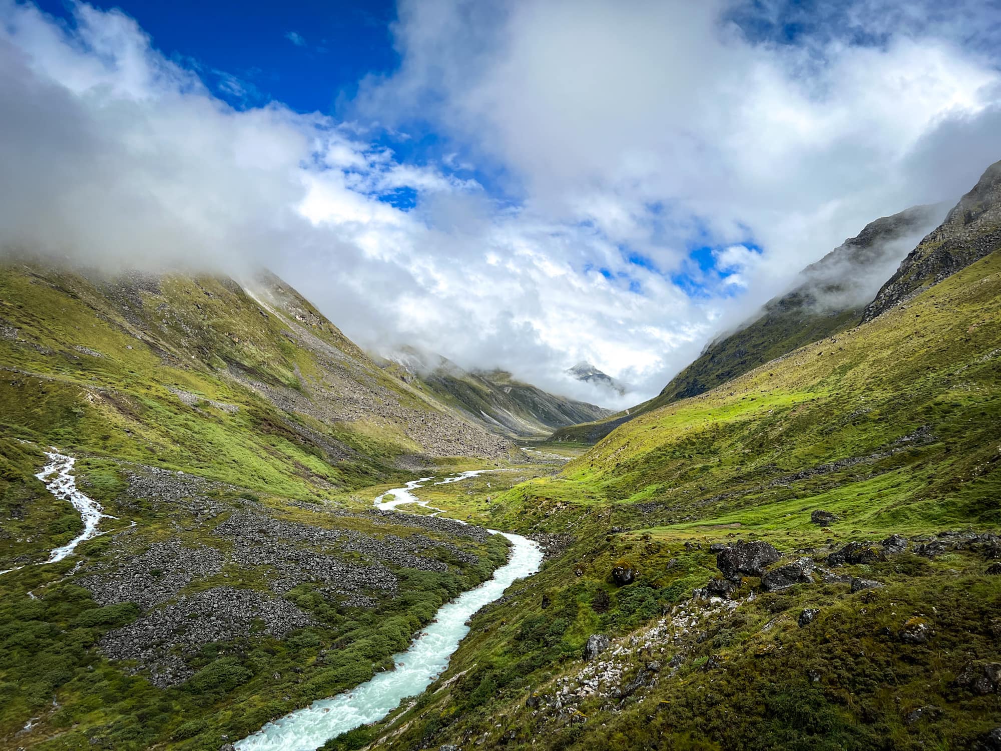 Autumn mountain views in Bhutan